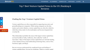 Top 7 Best Venture Capital Firms in the US | Ranking & Reviews - venture capital companies in usa