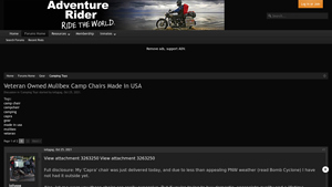 Veteran Owned Mulibex Camp Chairs Made in USA | Adventure Rider - usa made camp chair