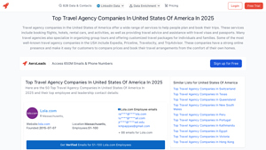 Top Travel Agency Companies In United States Of America In 2025 - top ten travel agencies in usa