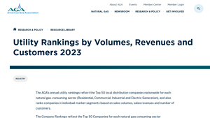 Utility Rankings by Volumes, Revenues and Customers 2023 - biggest utility companies usa