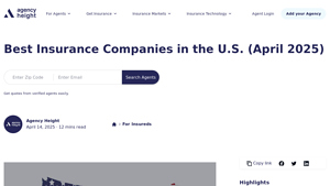 Best Insurance Companies in the U.S. (April 2025) - best insurance companies in usa