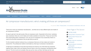 Air compressor manufacturers: who's making all those air compressors? - air compressor made in usa