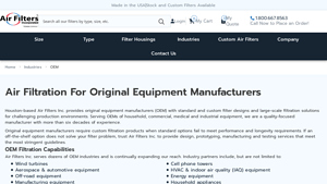 Air Filtration for Original Equipment Manufacturers | Air Filters Inc. - hvac pleated filter manufacturers usa