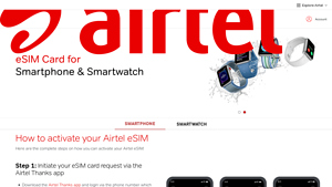 Esim Card Online Activation for Smartphone & Smartwatch - Airtel - electronic sim usa