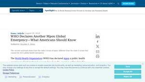 WHO Declares Another Mpox Global Emergency—What Americans ... - AJMC - monkeypox cases 2024 usa