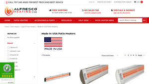 Made In USA Patio Heaters - Alfresco Heating - space heaters made in the usa