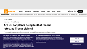 Are US car plants being built at record rates, as Trump claims? - car plants in usa