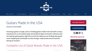 10+ Guitars Made in the USA - AllAmerican.org - guitar usa made