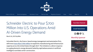 Schneider Electric to Pour $700 Million Into U.S. Operations Amid AI ... - schneider electric usa