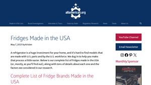 The Only Fridges Made in the USA - AllAmerican.org - fridge made in usa