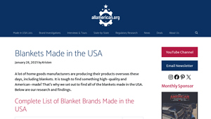 11+ Blankets Made in the USA - AllAmerican.org - blankets made in usa