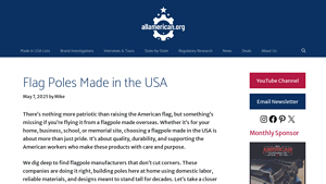 15+ Flag Poles Made in the USA - AllAmerican.org - best flag pole kit made in usa