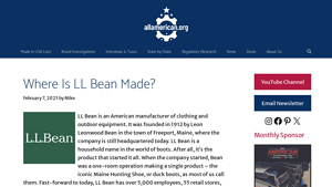 Where Is LL Bean Made? - AllAmerican.org - ll bean made in usa