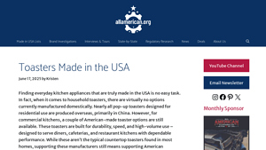 The Only Toasters Made in the USA - AllAmerican.org - toaster made in usa