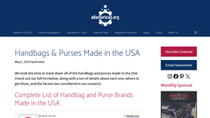 30+ Handbags & Purses Made in the USA - AllAmerican.org - leather handbags made in usa