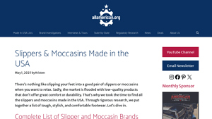 11+ Slippers & Moccasins Made in the USA - AllAmerican.org - usa made slippers