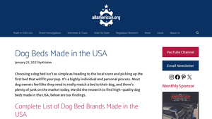 11+ Dog Beds Made in the USA - AllAmerican.org - dog beds made in the usa