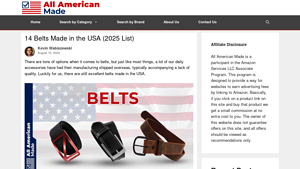 14 Belts Made in the USA (2025 List) - All American Made - leather belts made in usa