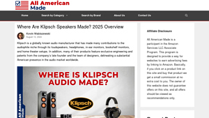 Where Are Klipsch Speakers Made? 2025 Overview - speakers made in usa