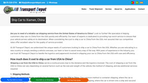 Ship Car to Xiamen, China - ALL TRANSPORTDEPOT - usa to china transportation services