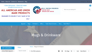 Mugs & Drinkware - All Union Promos - made in usa coffee mug