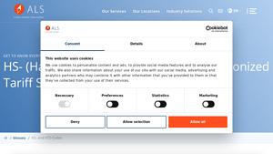 ALS - Harmonized System Codes