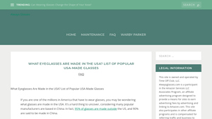 What Eyeglasses Are Made in the USA? List of Popular USA-Made Glasses ... - eyeglass frames made in usa