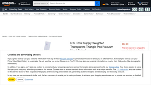 U.S. Pool Supply Weighted Transparent Triangle Pool Vacuum ... - https://www.usapoolsupplies.com/
