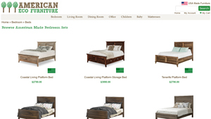 USA Made Beds : Made in America Bedroom Furniture : American Eco ... - bed frame made in usa