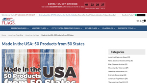 Made in the USA: 50 Products from 50 States - American Flags - items that are made in the usa