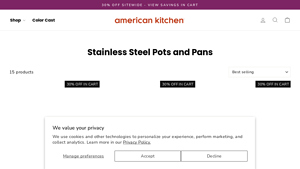 Stainless Steel Cookware - American Kitchen - stainless steel bakeware made in usa