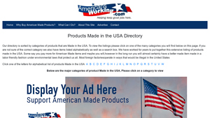 Made in the USA Products Directory for American Made Items - items that are made in the usa