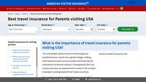 Best travel insurance for Parents visiting USA - visitor insurance for parents visiting usa