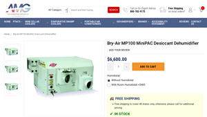 Bry-Air - MP100 Mini-PAC Desiccant Dehumidifier