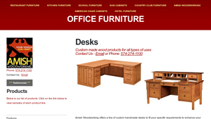 Amish Woodworking Handcrafted Furniture Made in the USA - desks made in usa