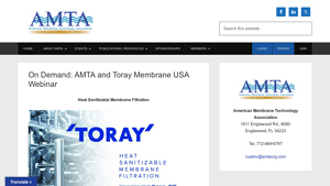 On Demand: AMTA and Toray Membrane USA Webinar - toray membrane usa inc