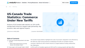 US-Canada Trade Statistics: New Tariffs & Impact | Analyzify - canadian exports to usa