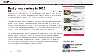 Best mobile phone carriers in 2025 - Android Police - mobile phone carriers usa
