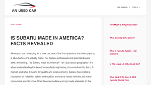 Is Subaru Made In America? Facts Revealed [2025] - are subarus made in usa
