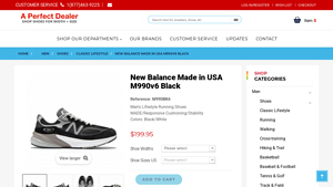New Balance Made in USA M990v6 Black: M990BK6 - A Perfect Dealer - made in usa 990v6