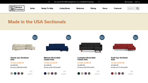 Made in the USA Sectionals | American-Made Sofas & Furniture | Apt2B - leather sofa made in usa