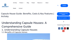 Capsule House Guide: Benefits, Costs & Key Features | Archsky - capsule house made in usa price