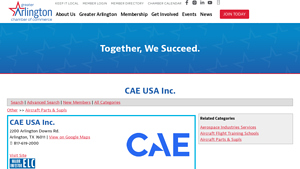 CAE USA Inc. - Greater Arlington Chamber Of Commerce - cae usa inc.