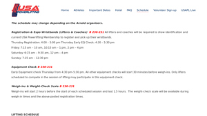 Schedule of Events - Arnold Sports Festival - arnold sports festival usa