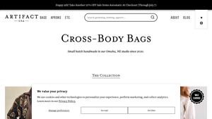 Cross-Body Bags | ARTIFACT - Made in USA - crossbody bags made in usa