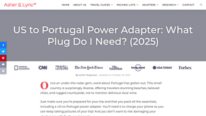 US to Portugal Power Adapter: What Plug Do I Need? (2025) - Asher & Lyric - electric plug adaptors for usa