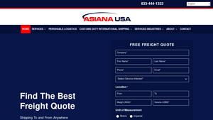 Best International Shipping Company in the USA - Asiana USA - shipping companies in usa