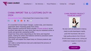China Import Tax & Customs Duty in 2024 - AsianDavinci - import tax from china to usa 2024
