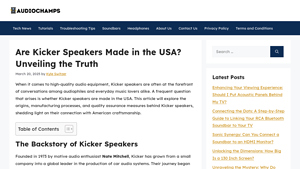 Are Kicker Speakers Made in the USA? Unveiling the Truth - speakers made in usa