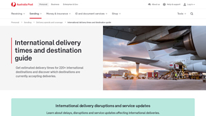 International delivery times and destination guide - Australia Post - ship package to australia from usa